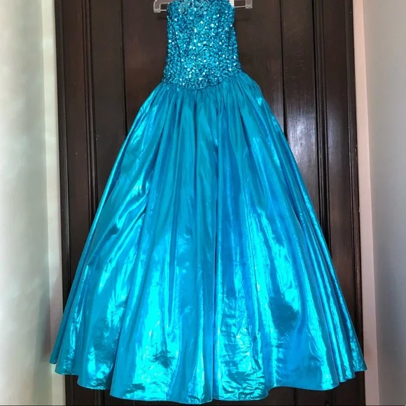 chinese dress ladies Luxury Light Blue Cinderella Ball Gown Lace Princess Sweet 16 Dresses US 2 / Light Blue main image 1